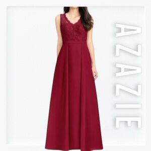 Azazie Britney Bridesmaid Dress in Burgundy sz A8